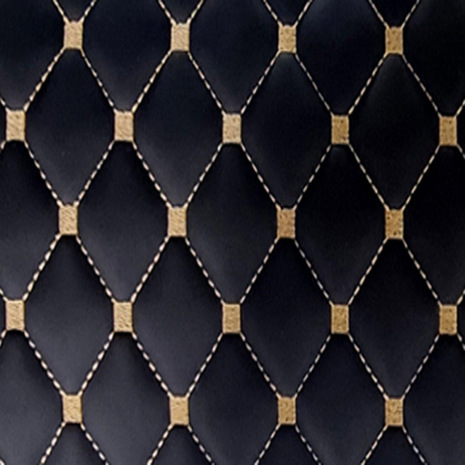 30X155cm 레자원단누빔자수 퀄팅자수 인조가죽 레자스폰지 천장방음, 사각블랙(금실)