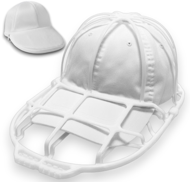 에덴서플라이 모자세탁망 캡 야구 변형방지 이중프레임, 화이트, 1세트