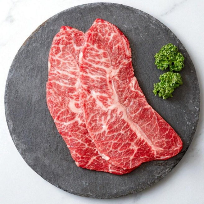 호주산 대패 부채살 샤브샤브용 구이용 3초부채살, 200g, 2개