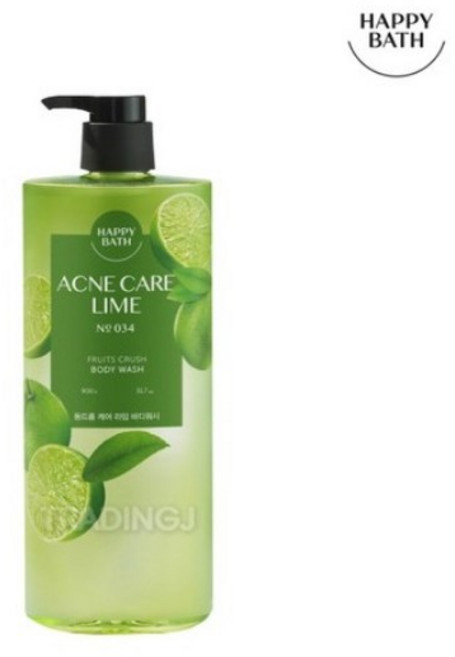 해피바스 프루츠 크러시 등드름 케어 라임 바디워시 라임향, 900g, 1개