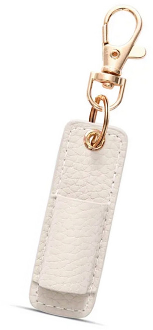 휴대용 목걸이형 펜꽂이 키체인 편리한 착용형 키링, 하얀색