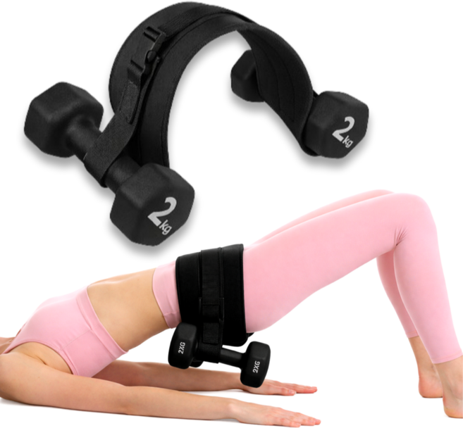 인헨스몰 힙업 덤벨 고정 스트랩, 1개, 블랙