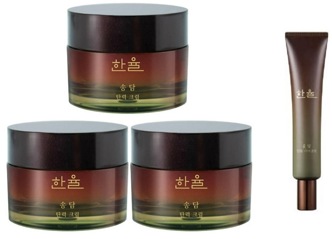 한율 송담 세트 탄력 크림 50ml 3개+ 송담 탄력 아이크림 25ml, 1세트