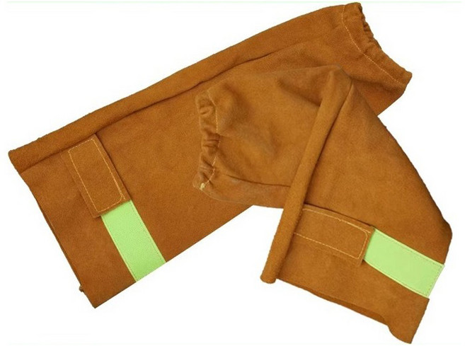 용접 보호 장비 소가죽 팔 토시, 1개, 가죽