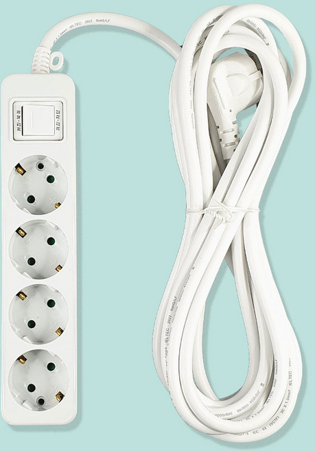 조아탭 안전 멀티탭 4구, 1개, 3m, 화이트