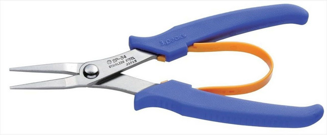 3peaks/쓰리픽스 라운드롱노우즈 SP-34(150mm) 롱노우즈플라이어, 1개