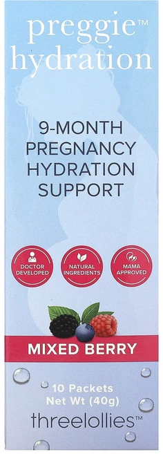Preggie Hydration 믹스 베리 10팩 개당 4g(0.14oz), PreggieHydration믹스베리10팩개당4g014, 40g, 1개 - 쿠팡