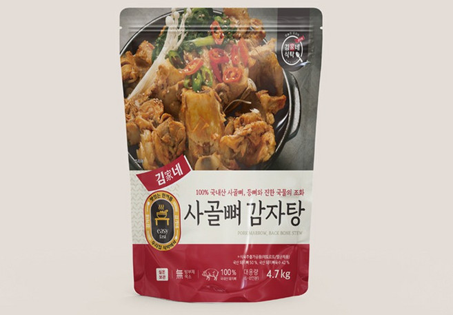 김가네 국내산 돼지 사골뼈로 국물맛이 끝내주고 국내산 무청 시래기가 가득들은 감자탕, 1개, 4.7kg