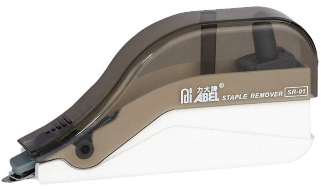 力大牌ABEL SR-01事務輕巧推除針器(01808)，辦公室必備，輕鬆省力，堅固耐用, 黑, 1入