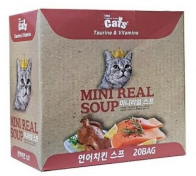 더캣츠 미니리얼스프 40g 20개입 연어스프, 연어, 20개