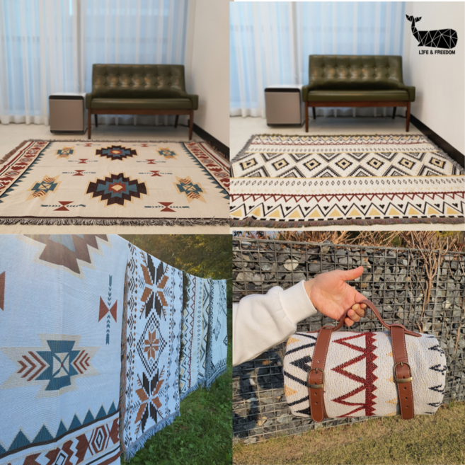 캠핑 러그 담요 블랭킷 소파 차박 이불 블랑캣 인디언 중형 대형 특대형 32종특가