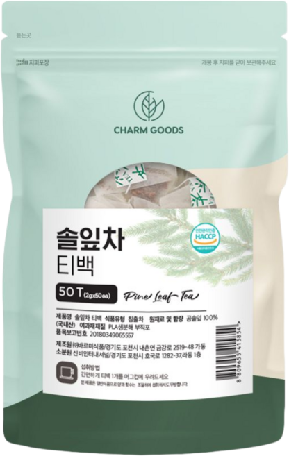 국내산 곰솔잎 솔잎차 티백망 HACCP 인증, 2g, 50개입, 1개