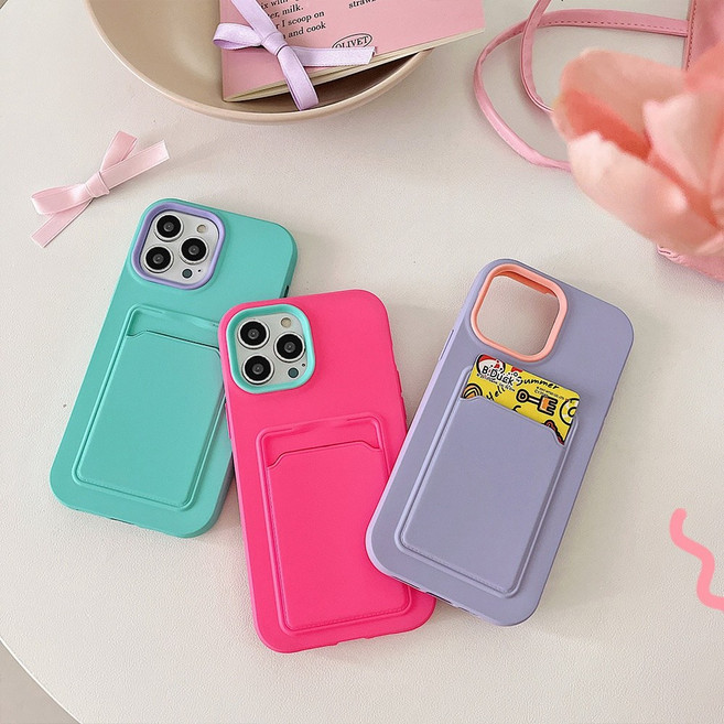 Eloham 실리콘 카드수납 휴대폰 케이스 스마트폰 카드케이스 카드 홀더