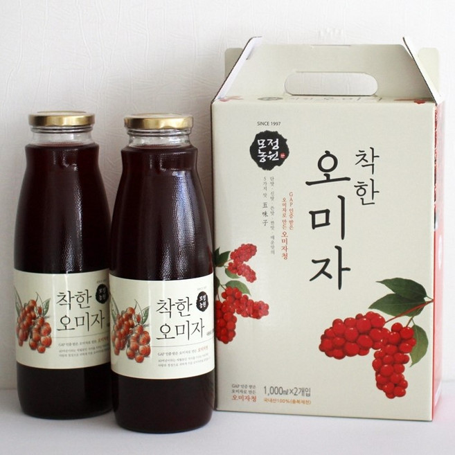 모정농원 착한오미자청 2리터, 2개입, 2L