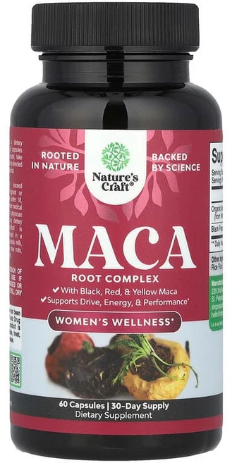 Nature's Craft 여성 웰니스 마카 뿌리 복합체 캡슐 60정 NCA-63977, 네이처스 크래프트 Nature's Craft, 여성 웰, 1개 - 쿠팡