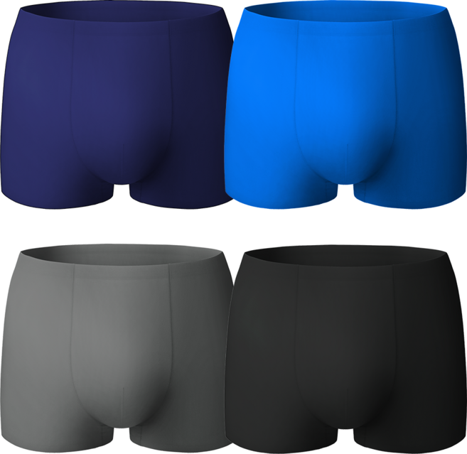 이너쉴드 편한 남자팬티 드로즈 본 심리스 드로우즈 성인 사각팬티 4장세트