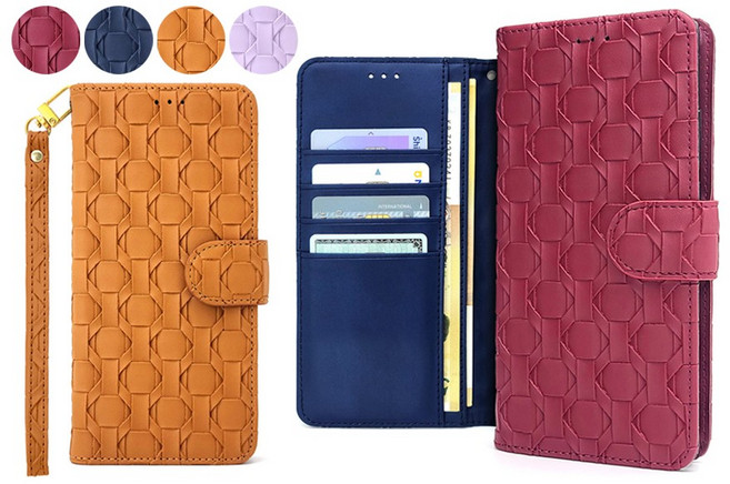 페블 갤럭시X커버5 SM-G525N XCOVER 5 전용 슬림한 기본 카드 4장 수납 손목스트랩 지갑형 패턴 다이어리 휴대폰 케이스