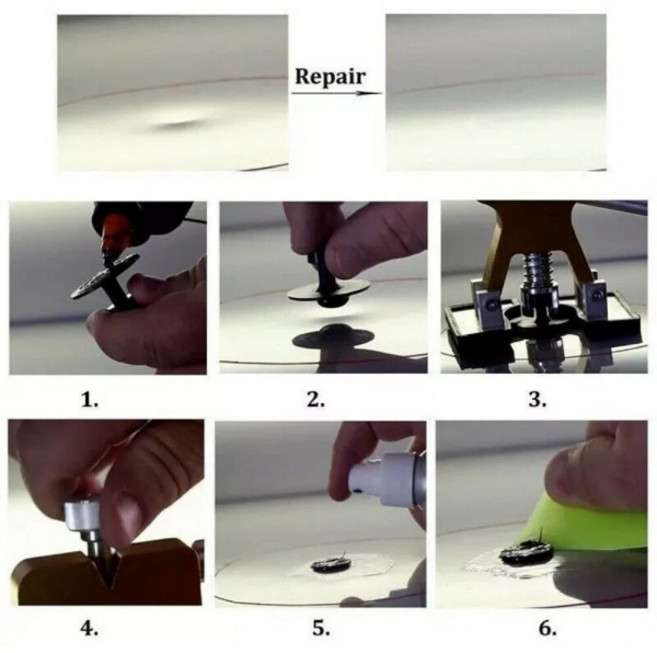 19PCS 무도색 차체 덴트 풀러 수리 도구 덴트 해일 손상 제거 키트