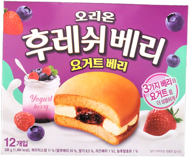 오리온 후레쉬베리 요거트베리, 336g, 1개