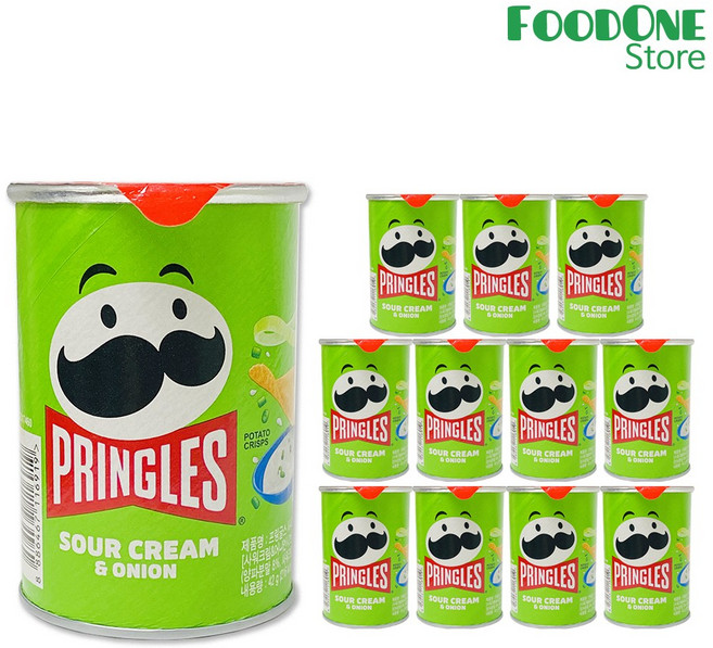 프링글스 양파, 42g, 12개