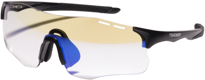 톰디어 초경량 변색 미러 러닝 골프 등산 자전거 고글 선글라스, 1개, 고스트고글 TG5, 블랙_블루