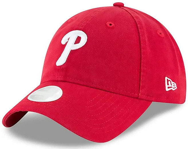 132638 New Era 여성용 MLB 코어 클래식 9TWENTY 팀 컬러 홈 조절 가능한 모자 캡 프리 사이즈 휴스턴 아스트로스 네이비. 단일 사이즈, 필라델피아 필리스, 필라델피아 필리스 레드