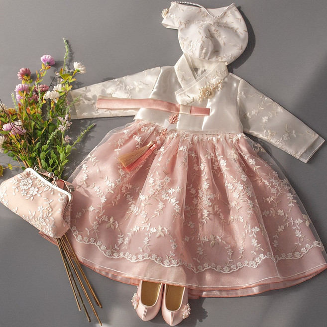 루아 여아 드레스 한복 보리수 (1-12호)-치마2색-택1