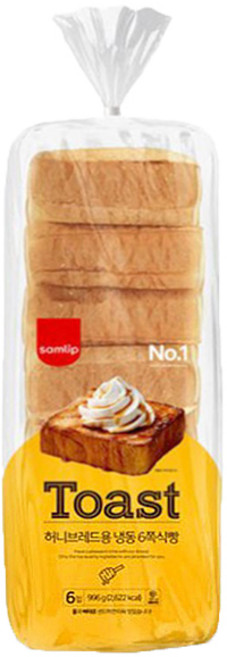 삼립 허니브레드용 냉동 6쪽식빵 996g (166gx 6개), 166g, 6개
