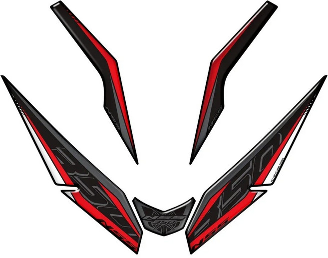 년부터 Honda Forza NSS 350 용 미적 장식 3D 수지 오토바이 프론트 페어링 스티커, 1개