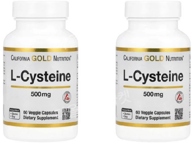 캘리포니아 골드 엘시스테인 500mg 베지캡슐 60정 X2, 2개 - 쿠팡