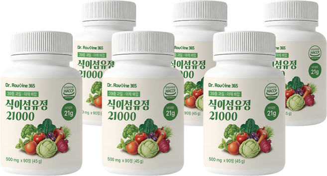 닥터루틴365 3개월분 식이섬유 정 21g 식약청인증, 6개, 90정