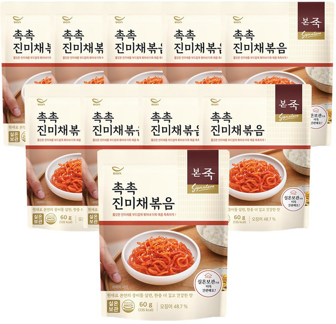 [본죽] 촉촉 진미채볶음 60g, 10개