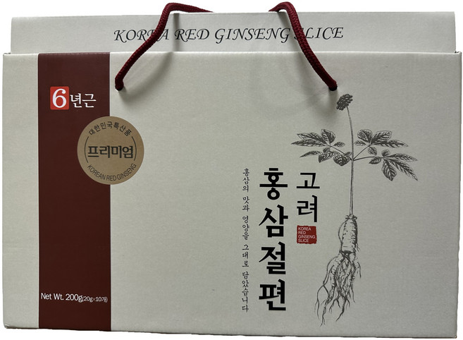 6년근 고려홍삼절편 프리미엄, 200g, 1세트