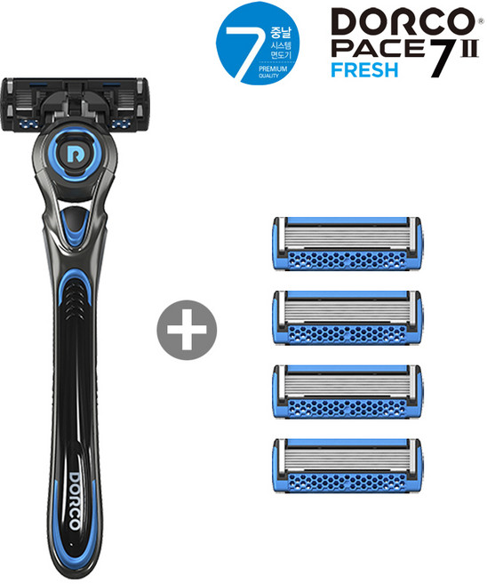 도루코 페이스7 면도기 1개+면도날 4개, 면도기대 + 면도날 4개, 1세트