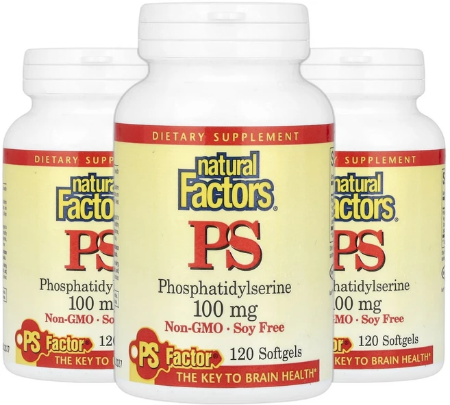 내추럴팩터스 포스파티딜세린 포스타디딜세린 100mg 소프트젤 120정 2+1, 3개 - 쿠팡
