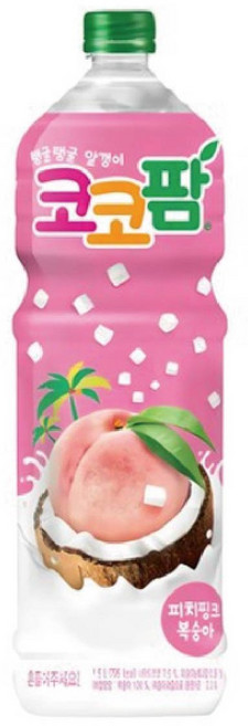 해태음료 코코팜 피치핑크 복숭아, 1.5L, 3개