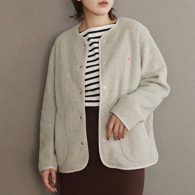 단톤 여성 후리스 플리스 노카라 자켓