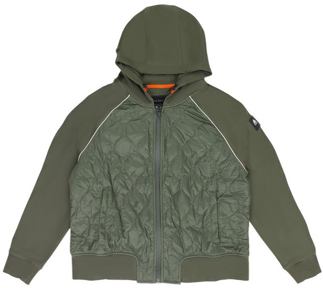 무스너클 퀼팅 후드 집업