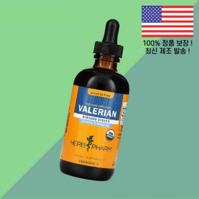 허브팜 발레리안 무알코올 4온스 120ml Herb Pharm Valerian Alcohol Free 4fl oz - 쿠팡
