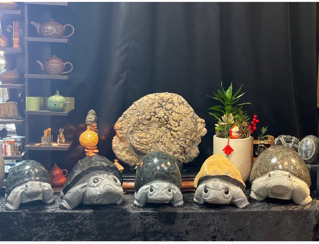 精戰藝品 梁恩圻老師手作石雕龜
