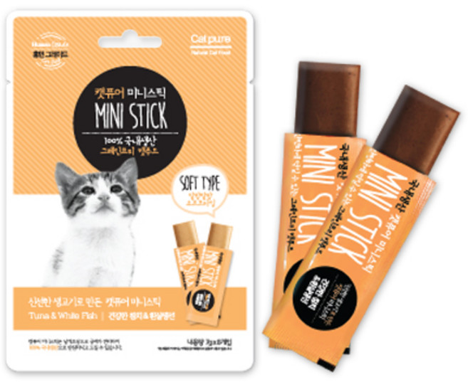 캣퓨어 미니스틱 7g x 8p 고양이 짜먹는 간식 (감사이벤트 5+1), 8개