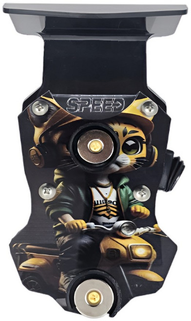 스피드샵 배달대행 오토바이 자석 충전거치대 1구커버 고양이 LED화이트 단품, 1구고양이화이트 단품