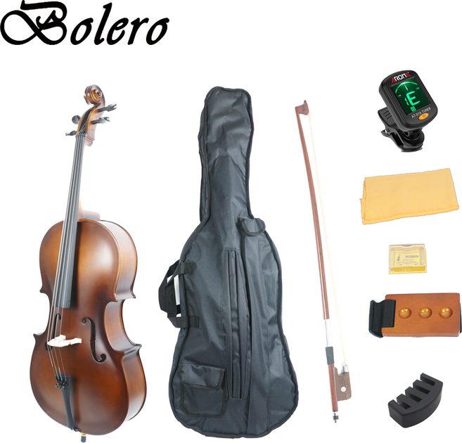 볼레로 스탠다드 연습용 입문용 교육용 첼로 풀패키지 1/32 - 4/4, 1개