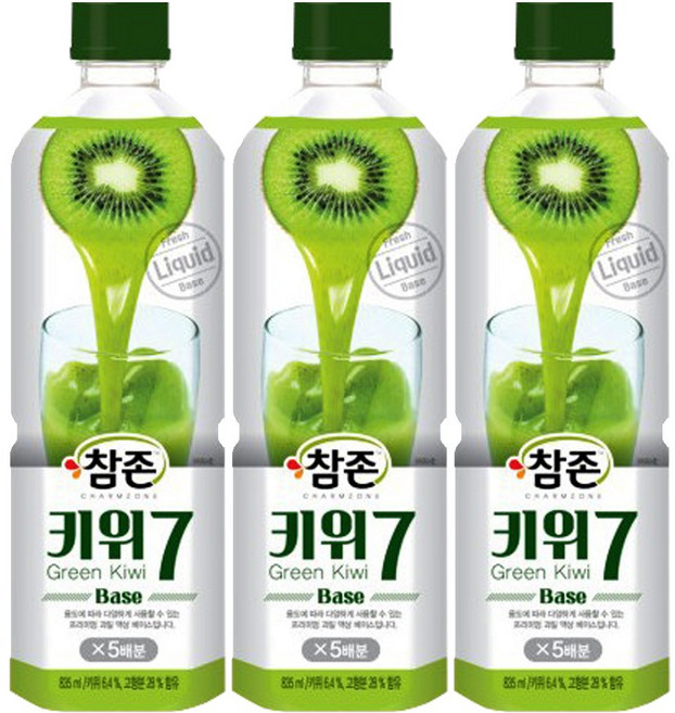 참존식품 키위7베이스, 835ml, 3개