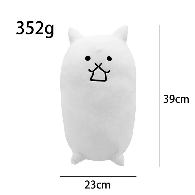 냥코인형 냥코대전쟁 인형 귀여운 Battle Cats, 화이트, 사진과 동일, 1개