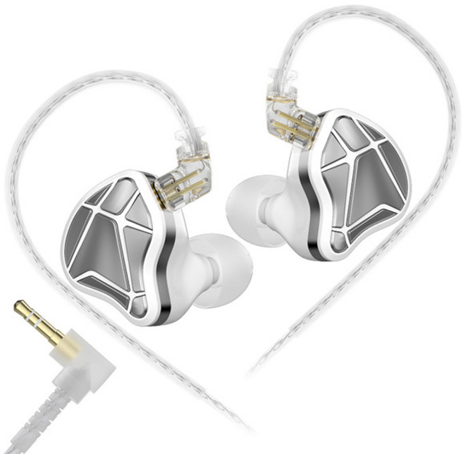 KZ Axas 이어폰 FPS 전용 게이밍 이어버드 인이어 모니터 IEM 하이파이 베이스 유선 헤드폰 PK Castor ZSN PRO 2 ZS10 PRO X, [05] White 3.5mm no mic, 1