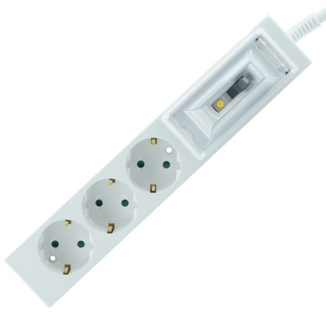 신성전기 고용량 누전차단용 멀티탭 3구, 1개, 1.5m, 화이트