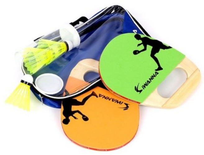 아이워너 패드민턴 라켓 세트, 그린 + 오렌지, 1개