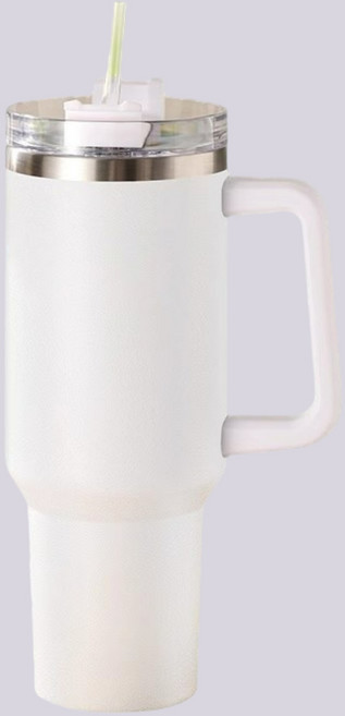 Homemore 건강한 물루틴 대용량 스텐 텀블러 1.2L 손잡이, 1개, 밀키 화이트