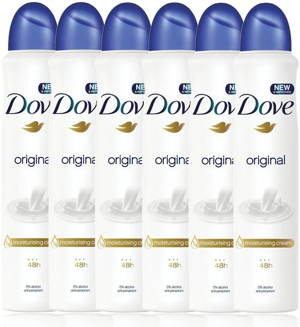 도브 스프레이형 데오드란트 오리지널 5.07oz(150ml) 6팩, 250ml, 6개 - 쿠팡